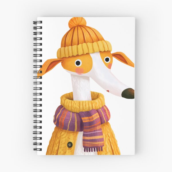 Item preview, Cute Greyhound Dog Wearing Winter Hat and Scarf  designed and sold by AMIDATORA.