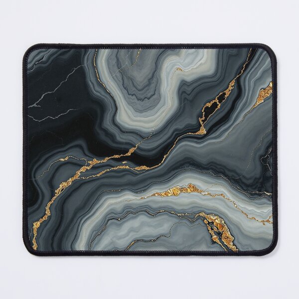Item preview, Luxurious Black Gold Marble Agate Pattern designed and sold by IntelliMindDesigns.