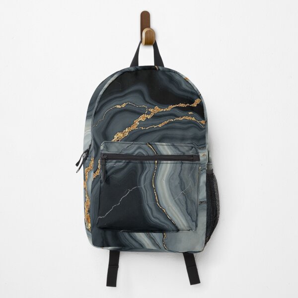 Item preview, Luxurious Black Gold Marble Agate Pattern designed and sold by IntelliMindDesigns.