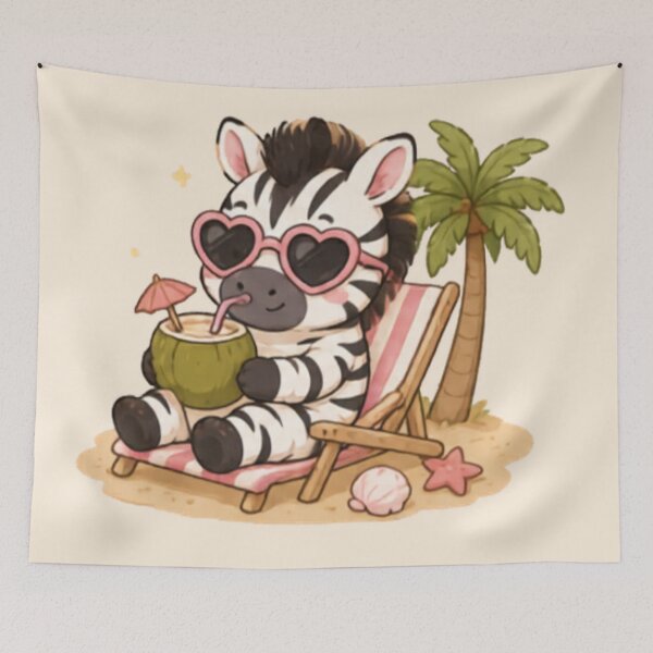 Item preview, Cute Summertime Zebra designed and sold by MellowMunchkins.