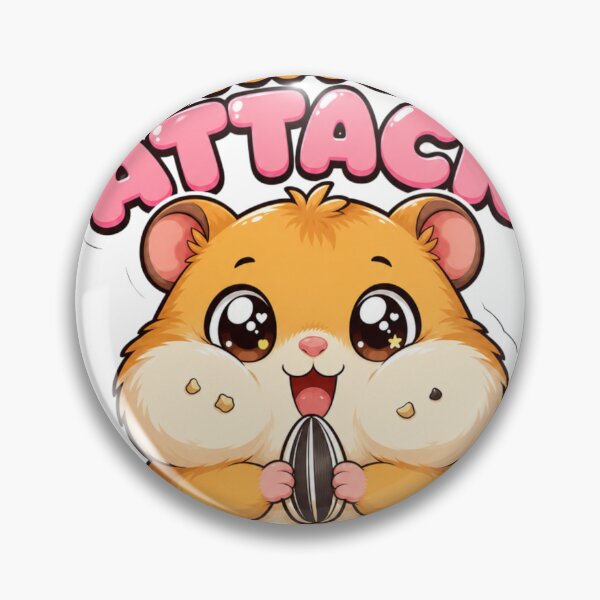 Item preview, Snack Attack Cute Kawaii Hamster Saying designed and sold by BoosterShop.