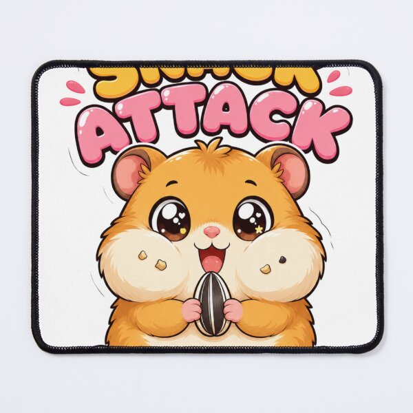 Item preview, Snack Attack Cute Kawaii Hamster Saying designed and sold by BoosterShop.