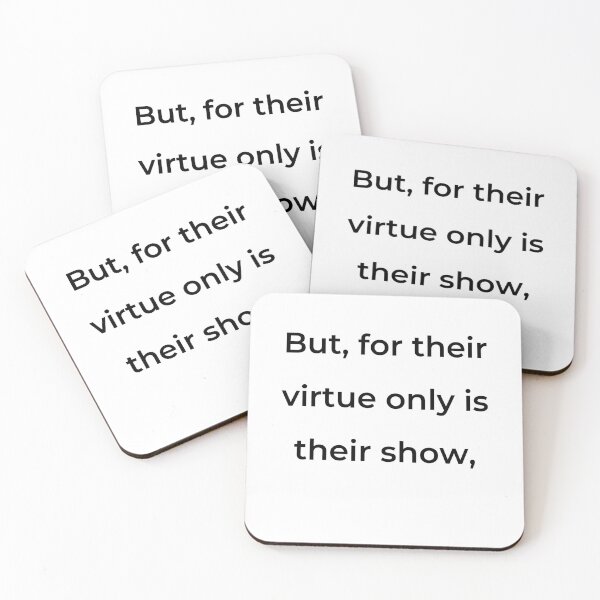 Item preview, "Pero, pues su virtud es solo apariencia," - imprimir en negro designed and sold by ariksworld.