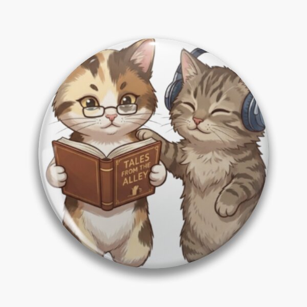 Item preview, Cute Scholar Cats Reading Book and Wearing Headphones designed and sold by Artgirldhanya.