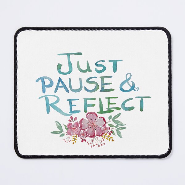 Item preview, Just Pause & Reflect With Cherry Blossoms Teal, Pink & Green designed and sold by Shalini Bisht.