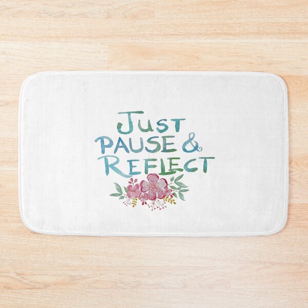Item preview, Just Pause & Reflect With Cherry Blossoms Teal, Pink & Green  designed and sold by Shalini Bisht.