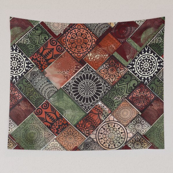 Item preview, Boho Moroccan Tile Patchwork designed and sold by imaniko.