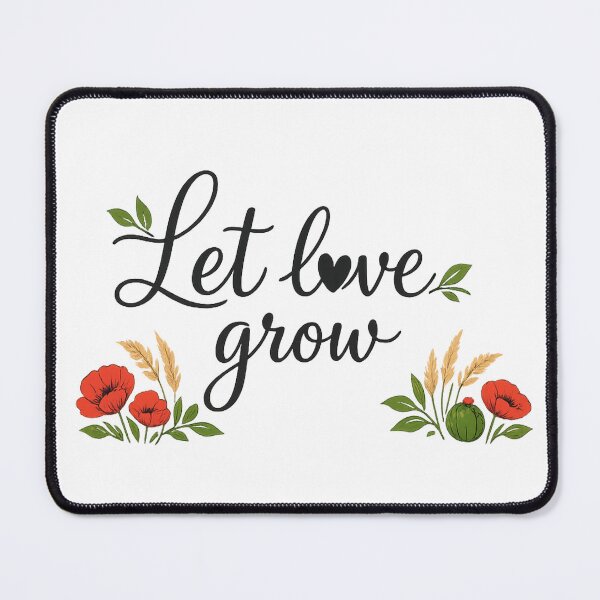 Item preview, Let Love Grow Floral Typography Botanical Quote Art designed and sold by myforestfog.