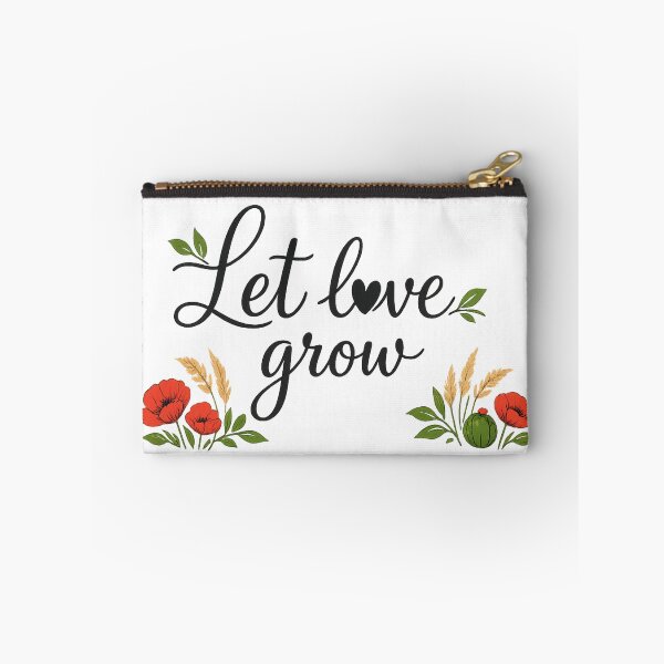 Item preview, Let Love Grow Floral Typography Botanical Quote Art designed and sold by myforestfog.