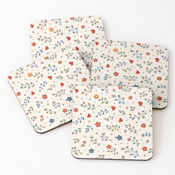 Item preview, Patrón Floral Folk con Corazones – Diseño Botánico Romántico designed and sold by LioradeCris.