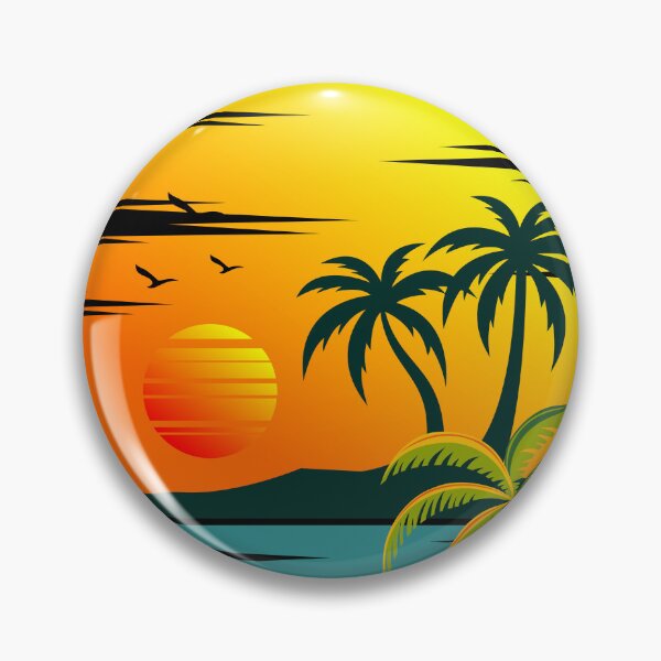 Item preview, Endless Summer Vacation Mode Tropical Beach Sunset Retro Design designed and sold by CHANCHANAI.