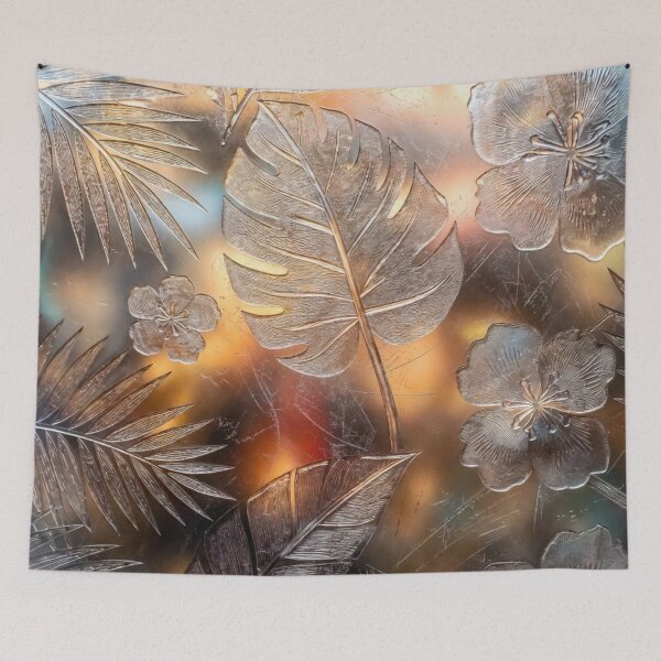 Item preview, Iridescent Holographic Tropical Floral Art designed and sold by IntelliMindDesigns.