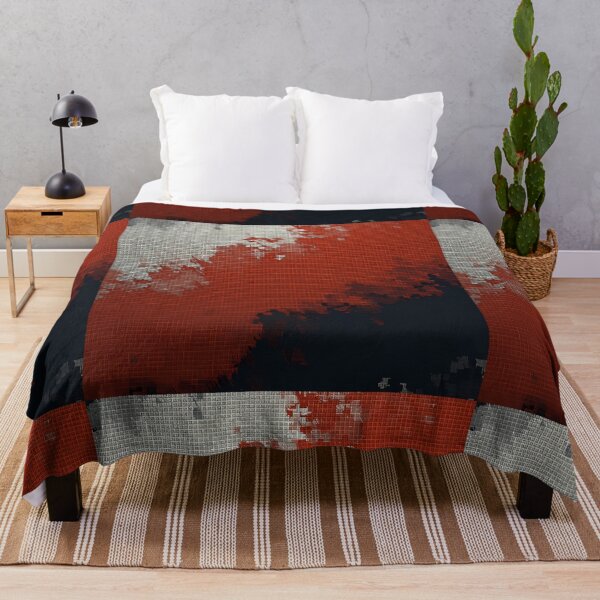 Item preview, Modern Abstract Grid | Red Blue Geometric Wall Art designed and sold by Shirdon2.