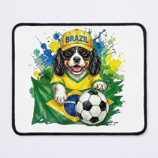 Item preview, Cavalier King Charles Spaniel Tri World Cup Brazil Suppawter designed and sold by The Suppawters.