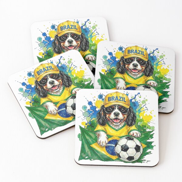 Item preview, Cavalier King Charles Spaniel Tri World Cup Brazil Suppawter designed and sold by The Suppawters.