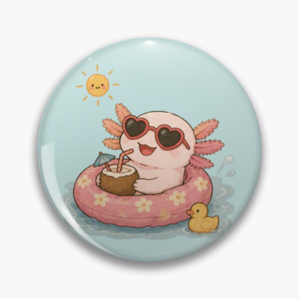 Item preview, Vacation Mode Axolotl  designed and sold by MellowMunchkins.