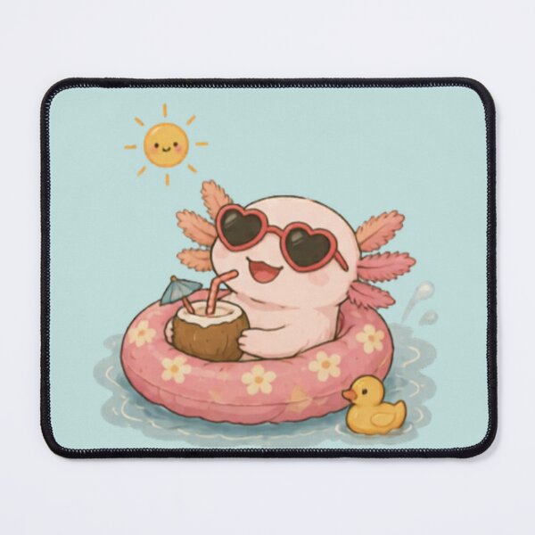Item preview, Vacation Mode Axolotl  designed and sold by MellowMunchkins.