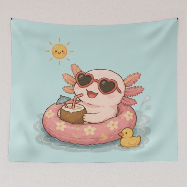 Item preview, Vacation Mode Axolotl  designed and sold by MellowMunchkins.
