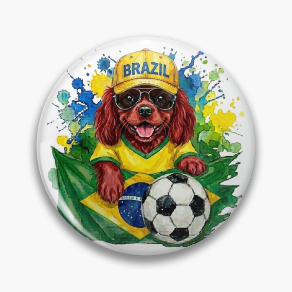 Item preview, Cavalier King Charles Spaniel Ruby World Cup Brazil Suppawter designed and sold by The Suppawters.