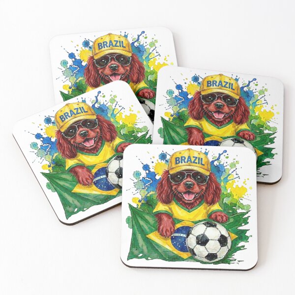 Item preview, Cavalier King Charles Spaniel Ruby World Cup Brazil Suppawter designed and sold by The Suppawters.