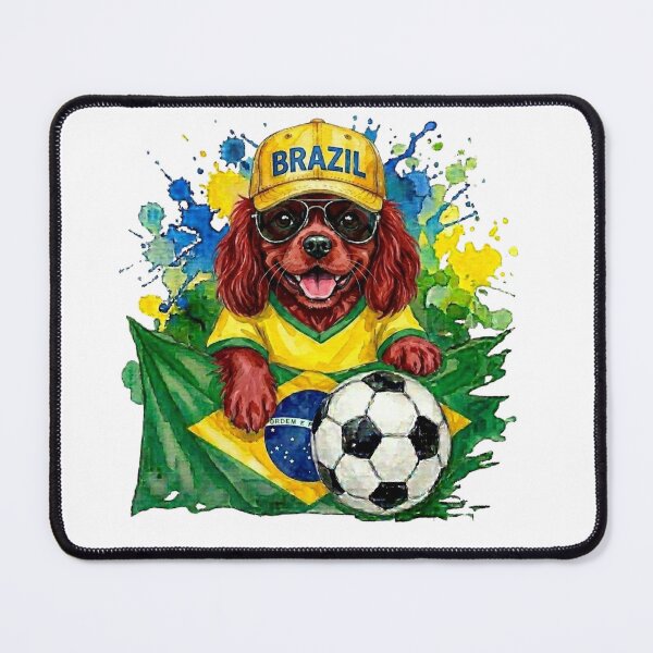 Item preview, Cavalier King Charles Spaniel Ruby World Cup Brazil Suppawter designed and sold by The Suppawters.
