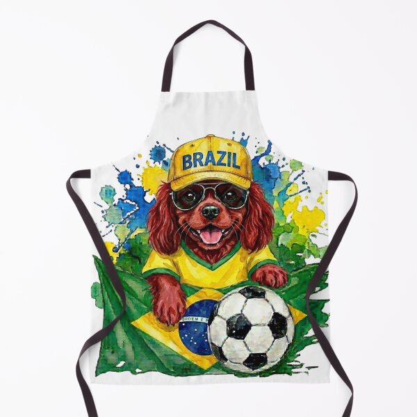 Item preview, Cavalier King Charles Spaniel Ruby World Cup Brazil Suppawter designed and sold by The Suppawters.