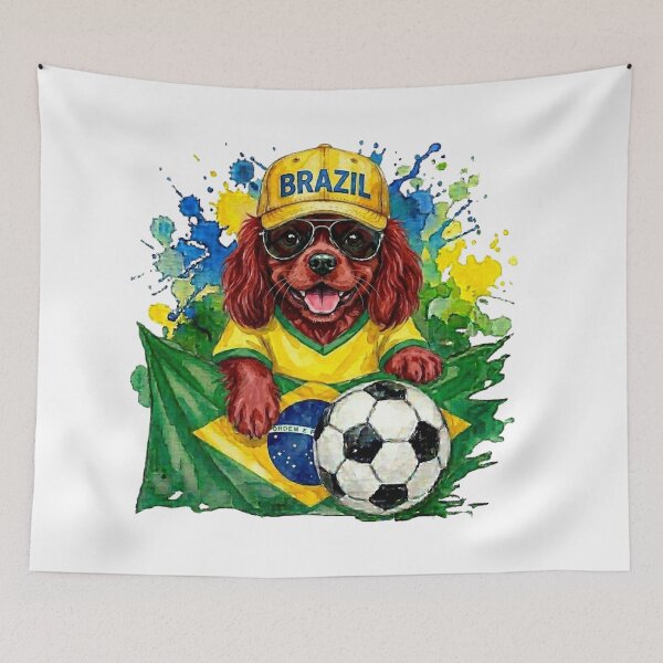 Item preview, Cavalier King Charles Spaniel Ruby World Cup Brazil Suppawter designed and sold by The Suppawters.