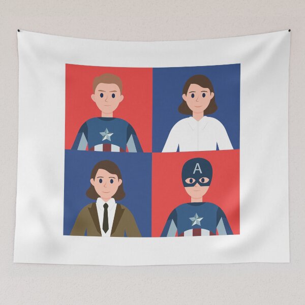 Item preview, Minimalist Patriotic Hero & Vintage Agent Portrait | Comic Inspired Vector Art | Hero Character Collection | captain america designed and sold by amareshdas008.