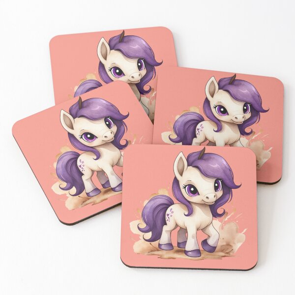 Item preview, Cute Kawaii Pony with Purple Mane. designed and sold by NewtBoo.