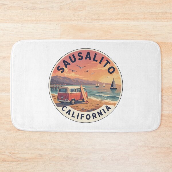 Item preview, Sausalito California: Vanlife Sunset Badge designed and sold by CircinusStore.