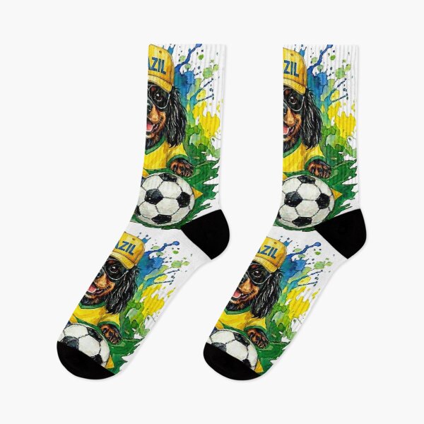 Item preview, Cavalier King Charles Spaniel Black and Tan World Cup Brazil Suppawter designed and sold by The Suppawters.