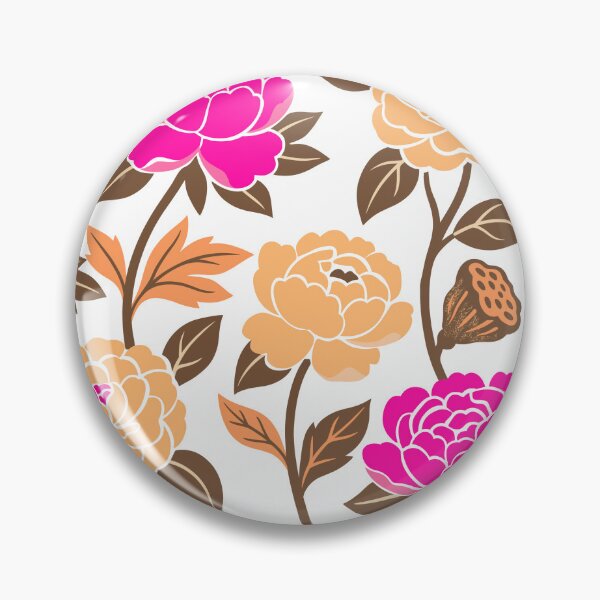 Item preview, Retro Bold Peonies and Camellias Flowers Seamless Pattern  designed and sold by DiNata.