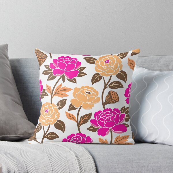 Item preview, Retro Bold Peonies and Camellias Flowers Seamless Pattern  designed and sold by DiNata.