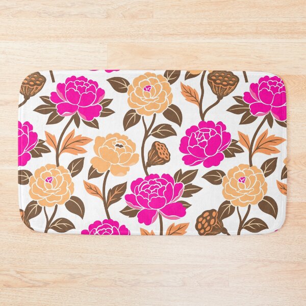 Item preview, Retro Bold Peonies and Camellias Flowers Seamless Pattern  designed and sold by DiNata.