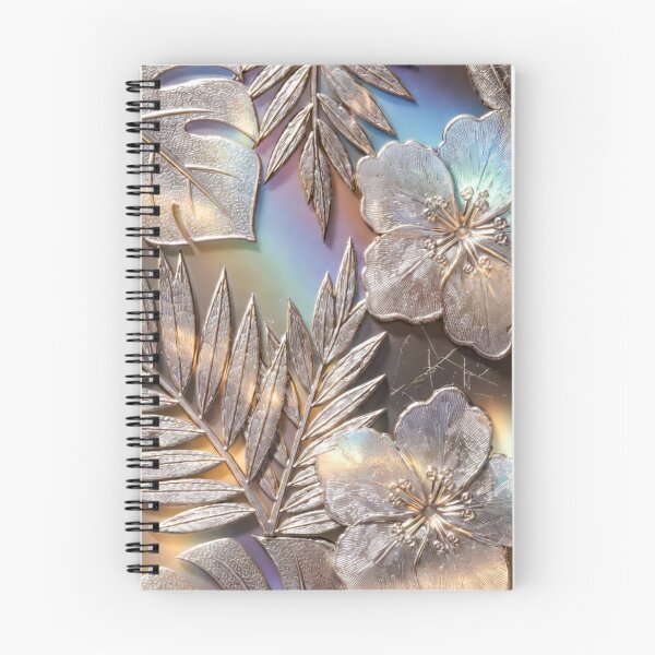 Item preview, Metallic Iridescent Monstera Hibiscus Floral designed and sold by IntelliMindDesigns.