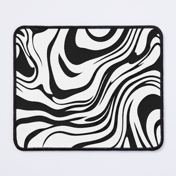 Item preview, Minimalist Liquid Wave Abstract Pattern - Stormtrooper Black and White designed and sold by BCW.