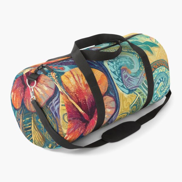 Item preview, Hawaiian Sunset Hibiscus Art - Tropical Tribal Fine Art designed and sold by sunnthreads.