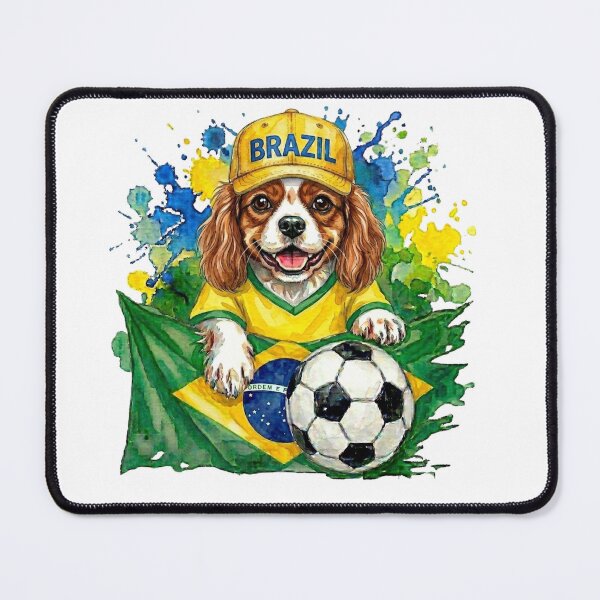 Item preview, Cavalier King Charles Spaniel Blenheim World Cup Brazil Suppawter designed and sold by The Suppawters.