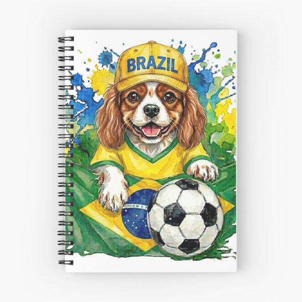 Item preview, Cavalier King Charles Spaniel Blenheim World Cup Brazil Suppawter designed and sold by The Suppawters.