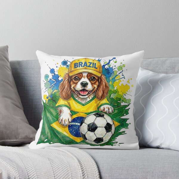 Item preview, Cavalier King Charles Spaniel Blenheim World Cup Brazil Suppawter designed and sold by The Suppawters.