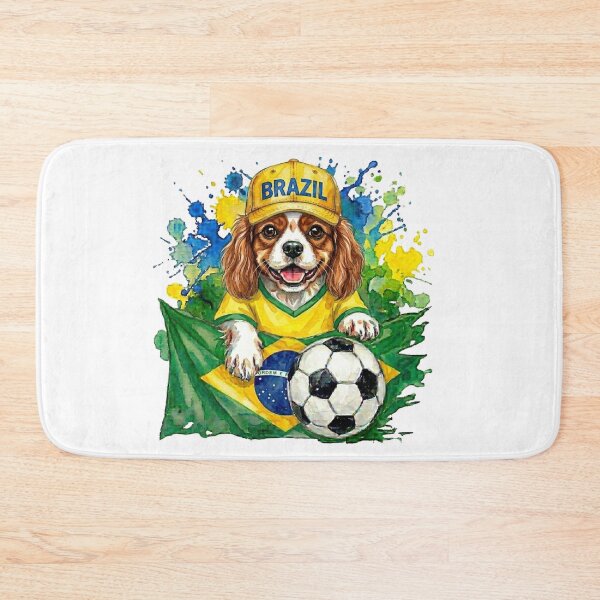 Item preview, Cavalier King Charles Spaniel Blenheim World Cup Brazil Suppawter designed and sold by The Suppawters.