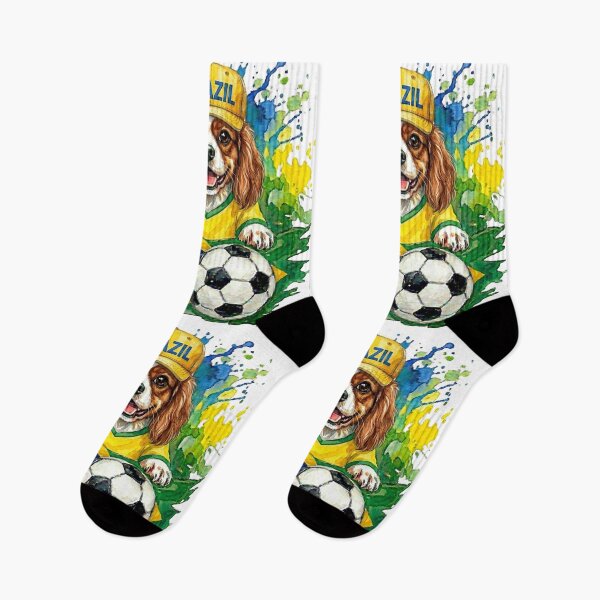 Item preview, Cavalier King Charles Spaniel Blenheim World Cup Brazil Suppawter designed and sold by The Suppawters.