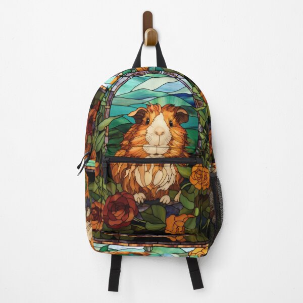 Item preview, Guinea Pig Among Roses Stained Glass Window Design designed and sold by pinkal.