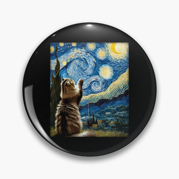 Item preview, Van Gogh Starry Night Style Artistic Persian Cat  designed and sold by Littermin.
