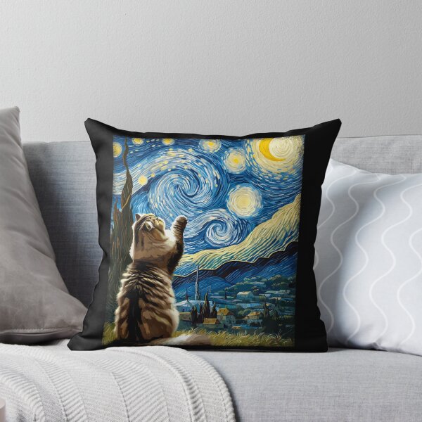 Item preview, Van Gogh Starry Night Style Artistic Persian Cat  designed and sold by Littermin.