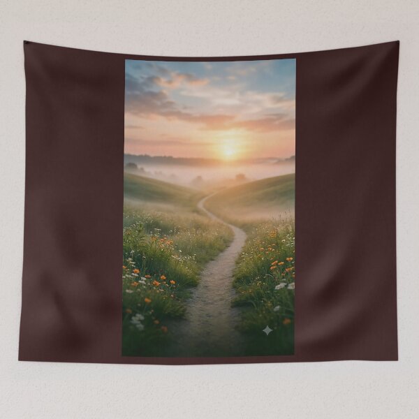 Item preview, "Beautiful Sunset Countryside Path", "Peaceful Morning Nature Landscape" বা "Serene Path Through Wildflowers". designed and sold by mdsakibhossain.