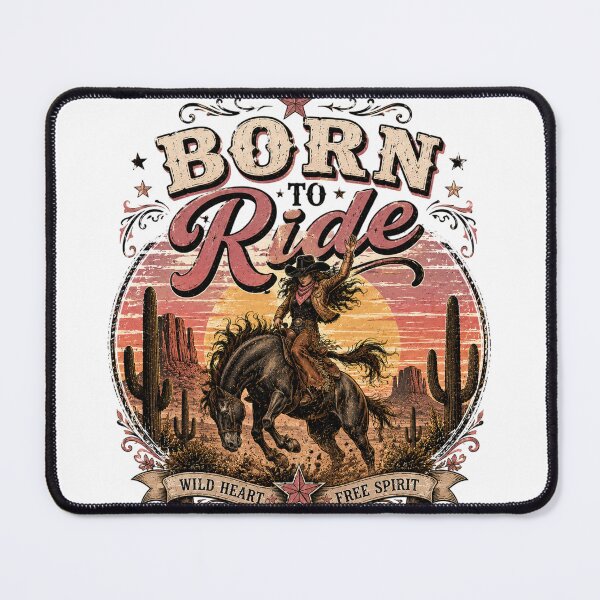 Item preview, Born to ride in the wild west designed and sold by Side Quest Co..