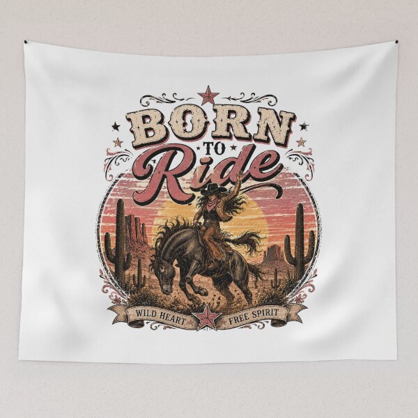 Item preview, Born to ride in the wild west designed and sold by Side Quest Co..