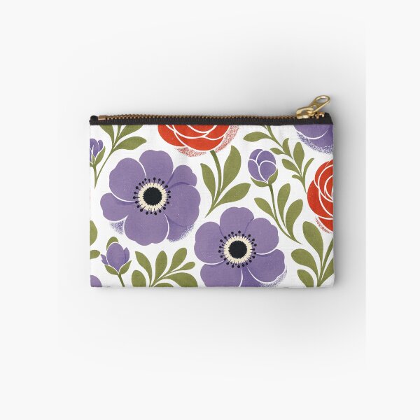 Item preview, Retro Textured Anemones and Ranunculus Flowers Seamless Pattern designed and sold by DiNata.