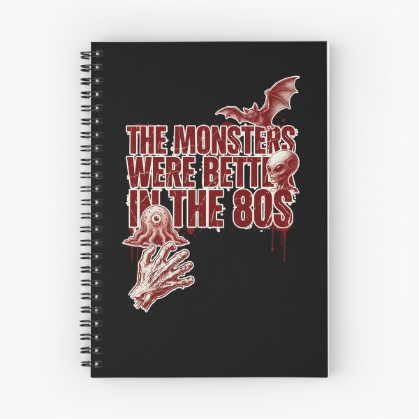 Item preview, The Monsters Were Better in the 80s, Retro Horror Vintage Crimson designed and sold by CryptReel.